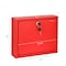 Adiroffice Wall Mountable Large Steel  Drop Box, PK2 ADI631-03-RED-2pk - alternate 3
